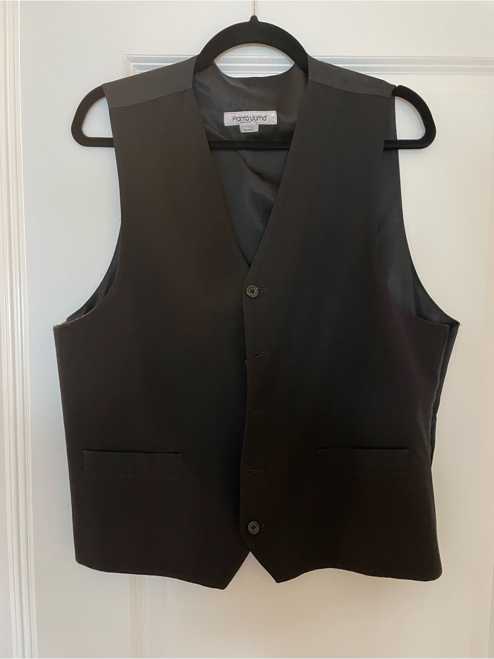 Pronto Uomo Black Men's Dress Vest - XL
